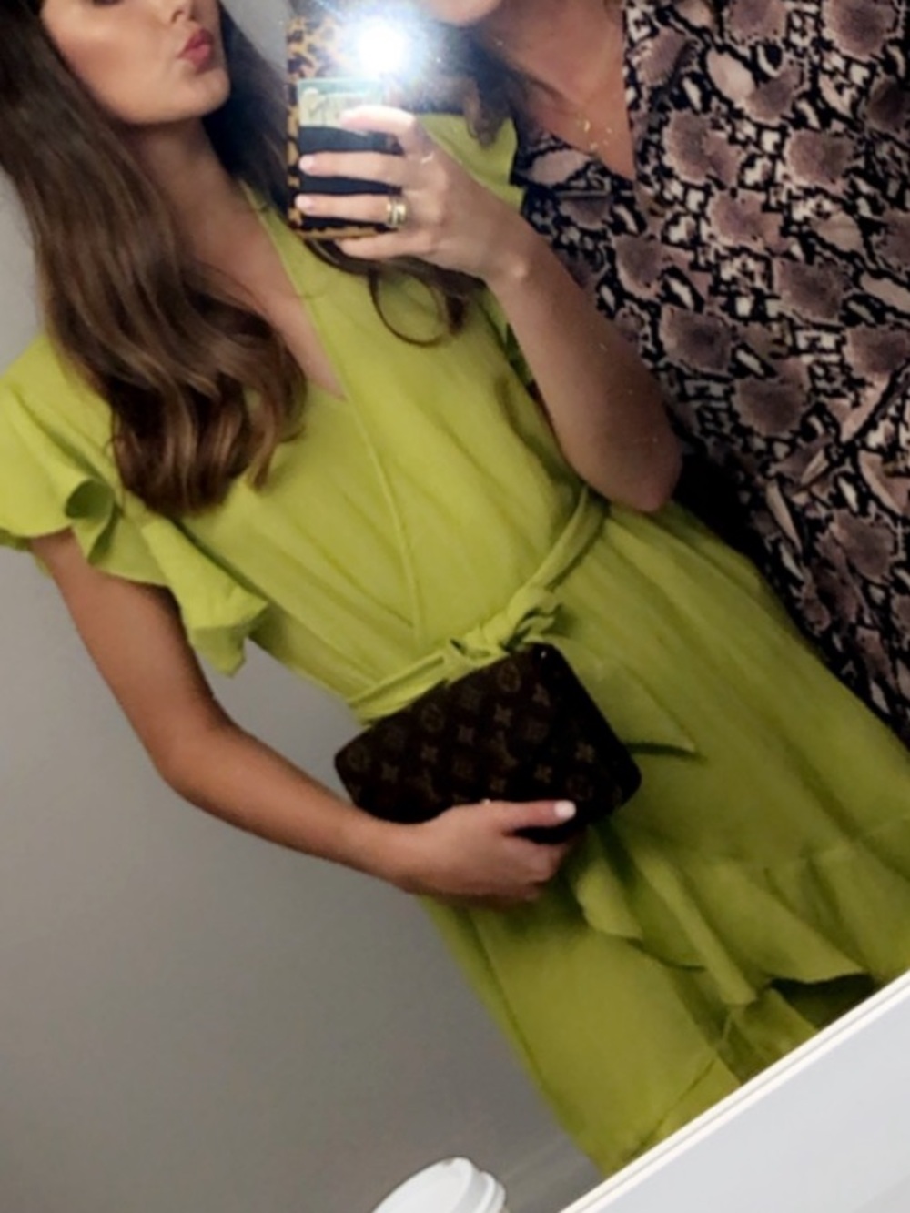 Lulu's Lime Green Ruffle Mini Dress